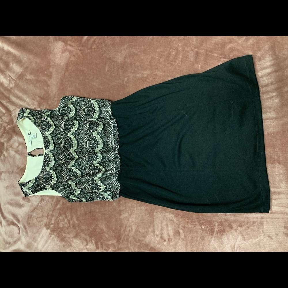 Black and creamy white dress